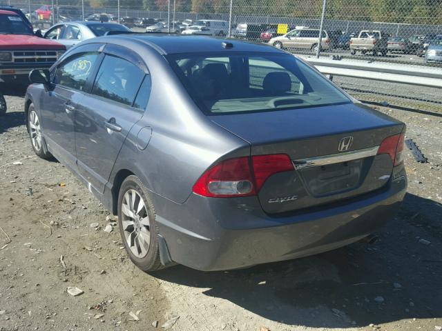 2HGFA1F95AH502309 - 2010 HONDA CIVIC EXL GRAY photo 3