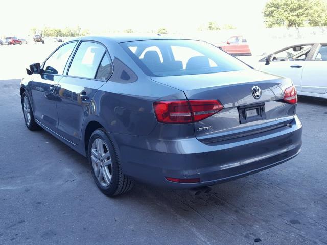 3VW2K7AJ5FM240960 - 2015 VOLKSWAGEN JETTA BASE CHARCOAL photo 3