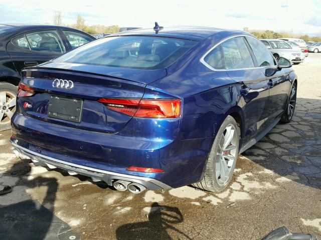 WAUC4CF59JA009357 - 2018 AUDI S5 PRESTIG BLUE photo 4