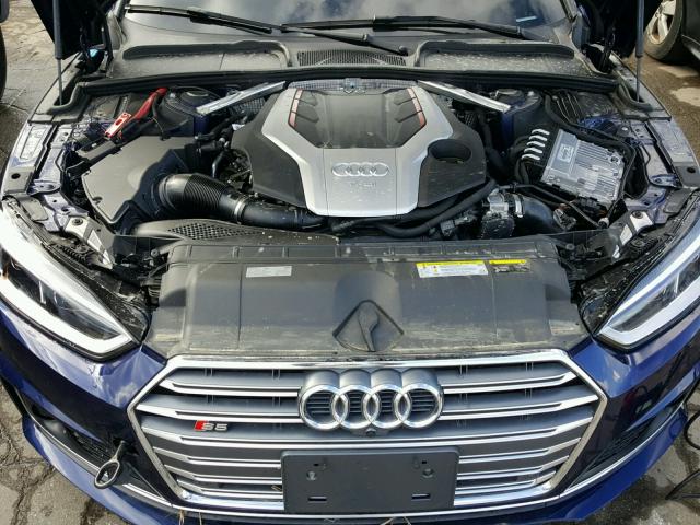 WAUC4CF59JA009357 - 2018 AUDI S5 PRESTIG BLUE photo 7