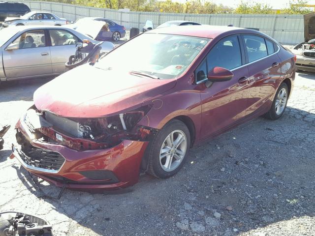 1G1BE5SM2G7294826 - 2016 CHEVROLET CRUZE LT RED photo 2