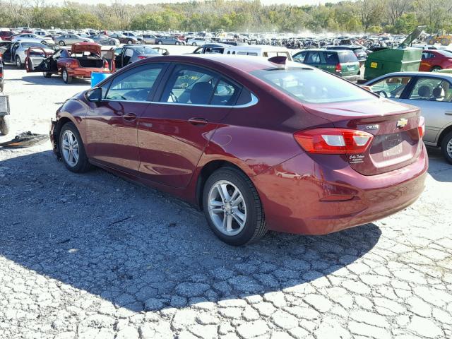 1G1BE5SM2G7294826 - 2016 CHEVROLET CRUZE LT RED photo 3