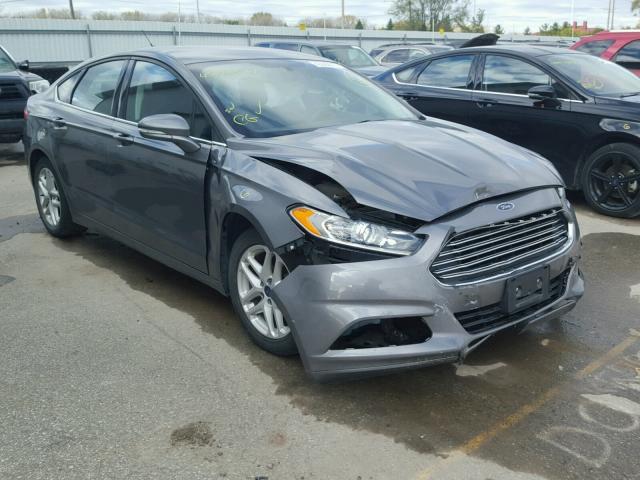 3FA6P0H77ER257354 - 2014 FORD FUSION SE GRAY photo 1