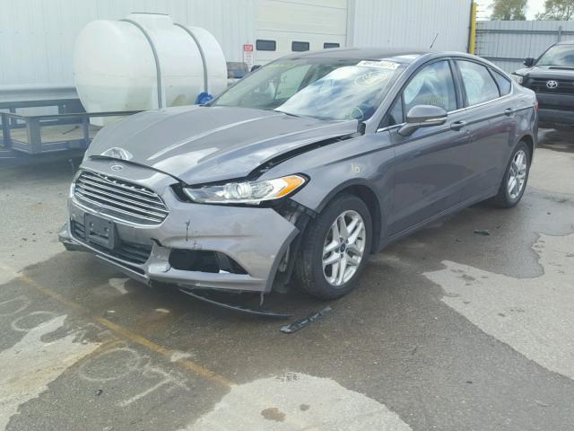 3FA6P0H77ER257354 - 2014 FORD FUSION SE GRAY photo 2