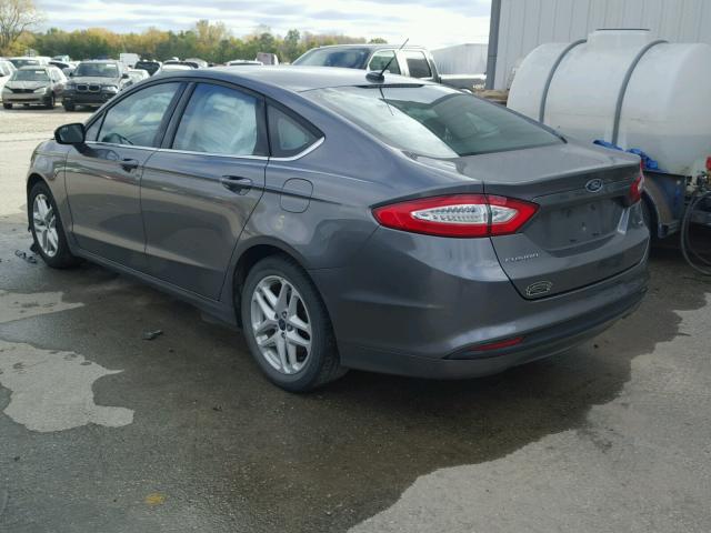 3FA6P0H77ER257354 - 2014 FORD FUSION SE GRAY photo 3