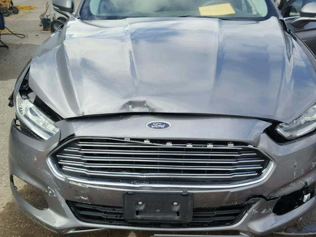 3FA6P0H77ER257354 - 2014 FORD FUSION SE GRAY photo 7