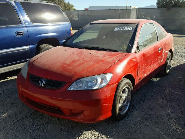 1HGEM22144L068495 - 2004 HONDA CIVIC RED photo 2