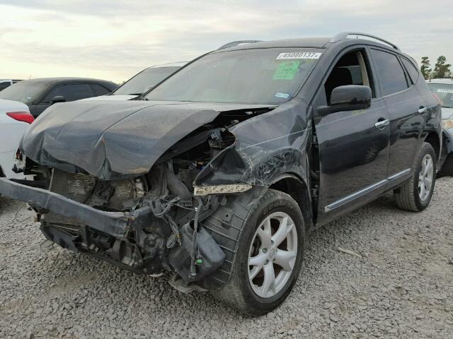 JN8AS5MT9BW575332 - 2011 NISSAN ROGUE S BLACK photo 2