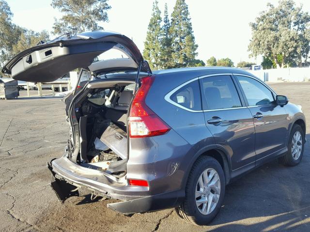 2HKRM3H78GH567827 - 2016 HONDA CR-V EXL GRAY photo 4