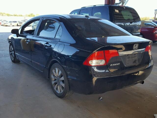 2HGFA16949H521106 - 2009 HONDA CIVIC EXL Schwarz Foto 3