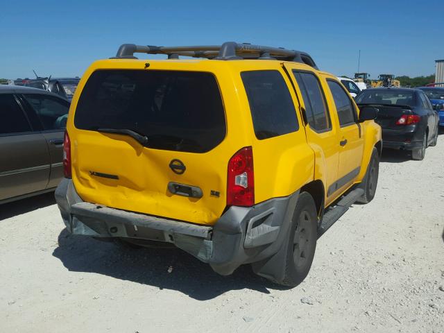 5N1AN08U38C532961 - 2008 NISSAN XTERRA OFF YELLOW photo 4