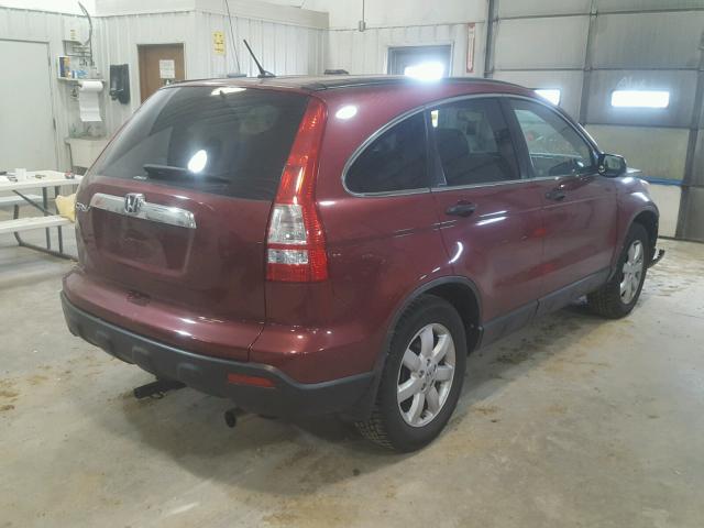 JHLRE48527C088481 - 2007 HONDA CR-V BURGUNDY photo 4