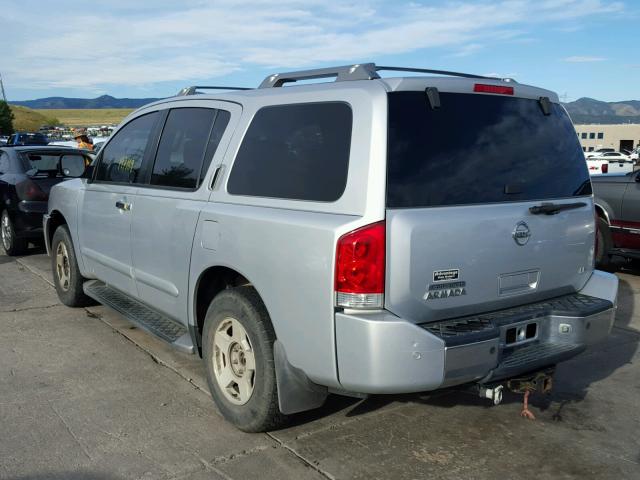 5N1AA08B24N714689 - 2004 NISSAN ARMADA SE SILVER photo 3