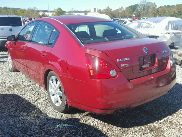 1N4BA41E25C876443 - 2005 NISSAN MAXIMA SE RED photo 3