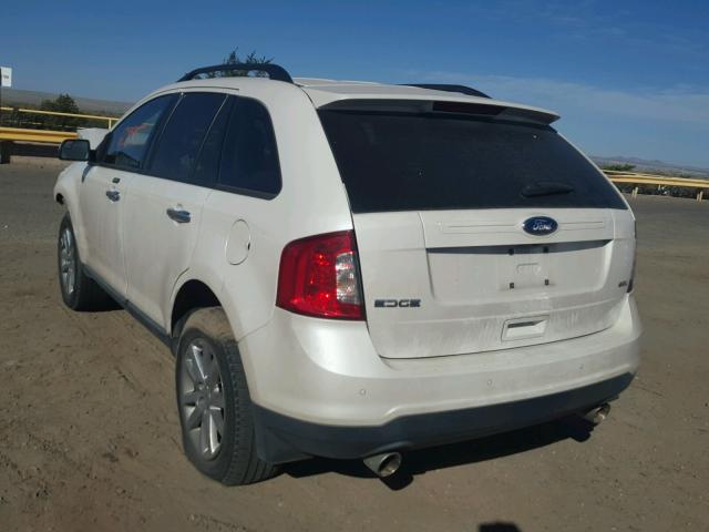 2FMDK3JC7BBB27461 - 2011 FORD EDGE SEL WHITE photo 3