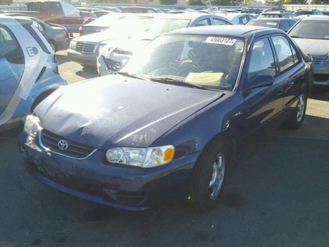 1NXBR12EX2Z636574 - 2002 TOYOTA COROLLA BLUE photo 2