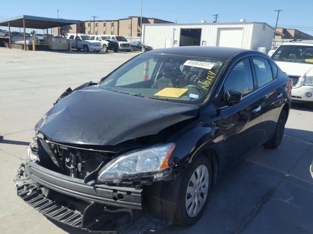 3N1AB7AP0DL775087 - 2013 NISSAN SENTRA S BLACK photo 2