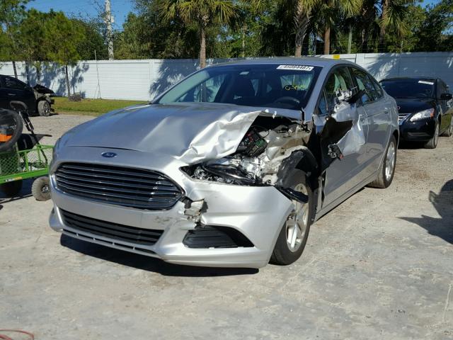 3FA6P0H76DR178496 - 2013 FORD FUSION SE SILVER photo 2