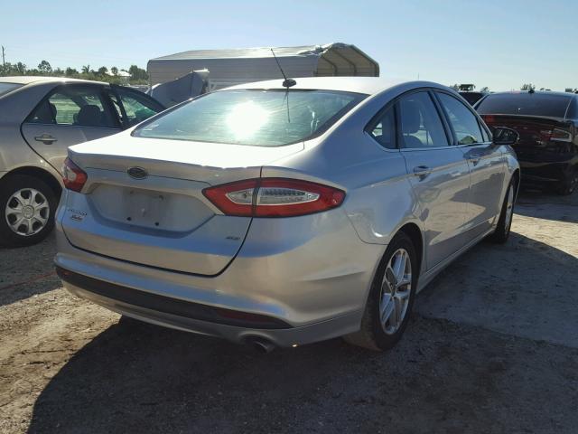 3FA6P0H76DR178496 - 2013 FORD FUSION SE SILVER photo 4