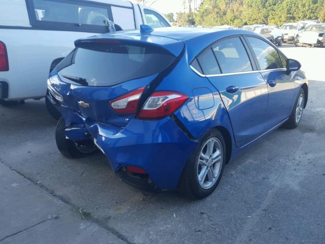 3G1BE6SM7HS508511 - 2017 CHEVROLET CRUZE LT BLUE photo 4