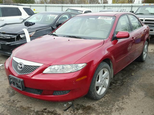 1YVFP80C545N78614 - 2004 MAZDA 6 RED photo 2