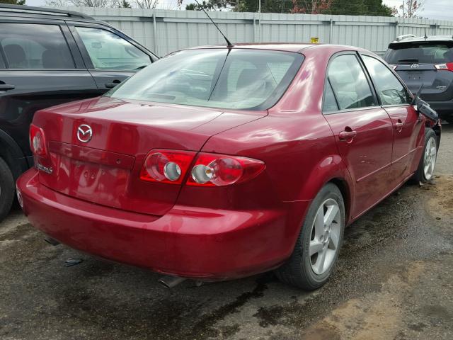 1YVFP80C545N78614 - 2004 MAZDA 6 RED photo 4