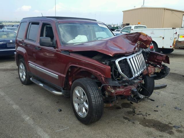 1J8GN58K58W212073 - 2008 JEEP LIBERTY LI MAROON photo 1