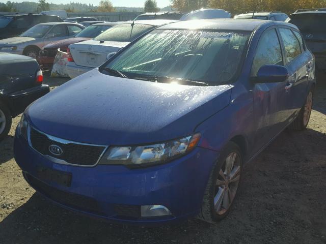 KNAFW5A31C5634887 - 2012 KIA FORTE SX BLUE photo 2