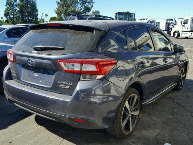 4S3GTAK65H3715928 - 2017 SUBARU IMPREZA SP GRAY photo 4