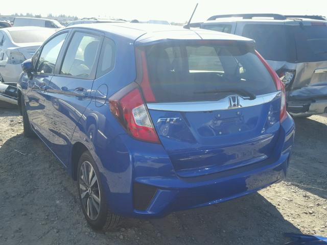 JHMGK5H72HS015847 - 2017 HONDA FIT EX BLUE photo 3