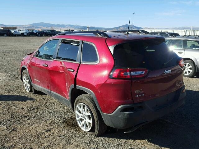 1C4PJMAB6HW538732 - 2017 JEEP CHEROKEE S RED photo 3