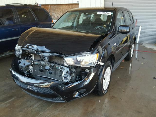 JA4AS2AW6AZ015767 - 2010 MITSUBISHI OUTLANDER BLACK photo 2