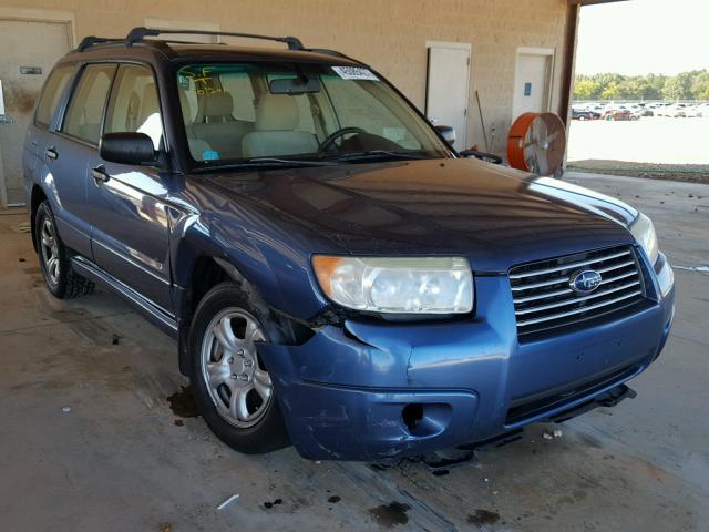 JF1SG63697H725931 - 2007 SUBARU FORESTER 2 BLUE photo 1