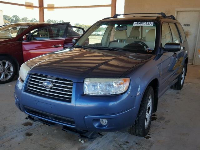 JF1SG63697H725931 - 2007 SUBARU FORESTER 2 BLUE photo 2