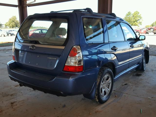 JF1SG63697H725931 - 2007 SUBARU FORESTER 2 BLUE photo 4