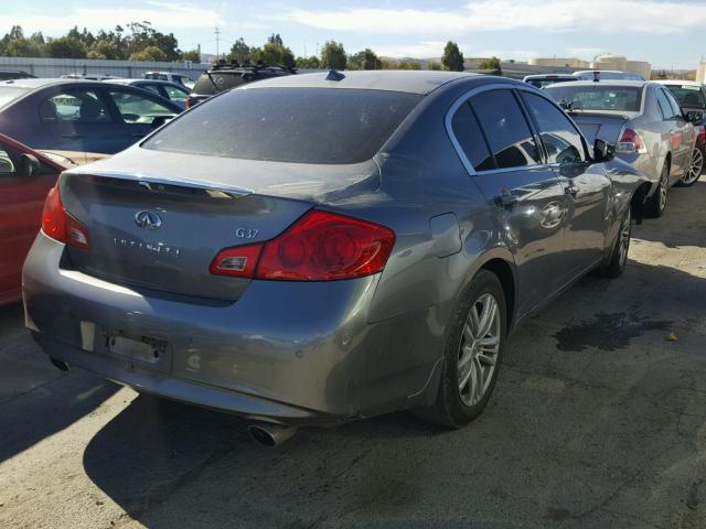 JN1CV6AP1AM405617 - 2010 INFINITI G37 BASE GRAY photo 4