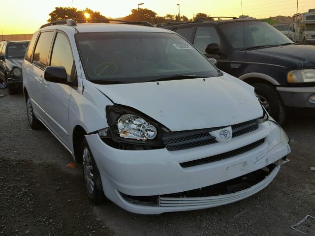 5TDZA23C65S222228 - 2005 TOYOTA SIENNA CE WHITE photo 1