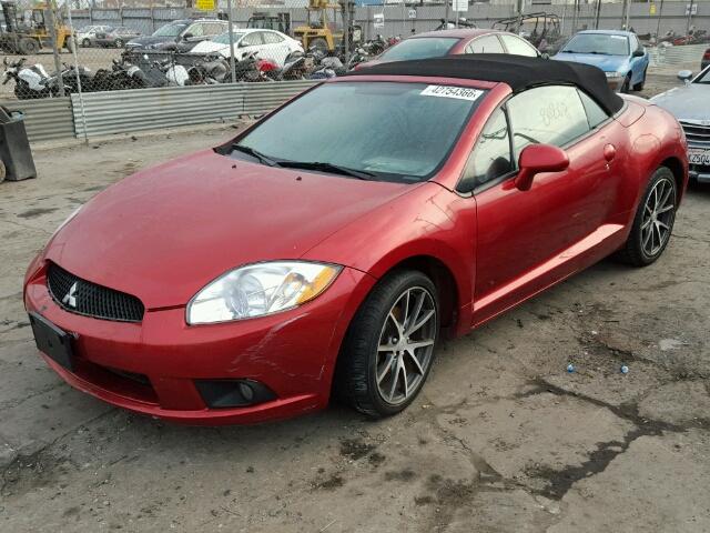 4A37L2EF8CE002095 - 2012 MITSUBISHI ECLIPSE SP RED photo 2