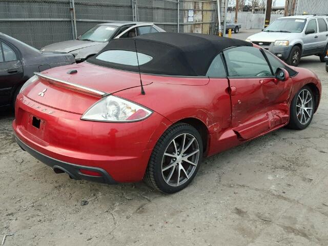 4A37L2EF8CE002095 - 2012 MITSUBISHI ECLIPSE SP RED photo 4