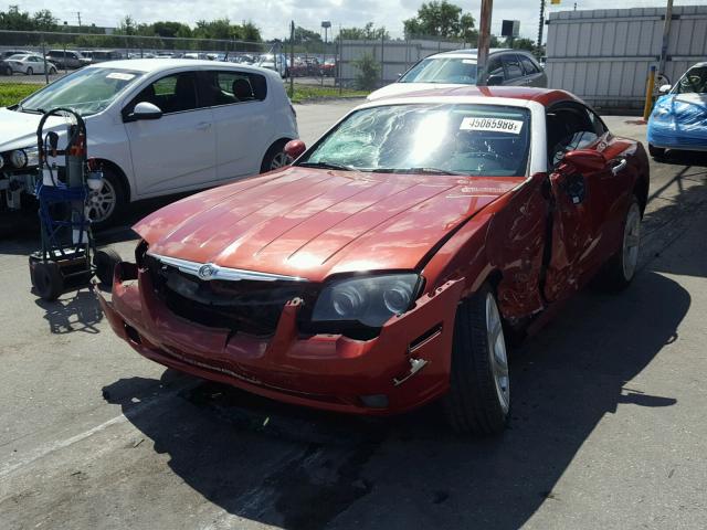 1C3AN69LX4X001745 - 2004 CHRYSLER CROSSFIRE RED photo 2