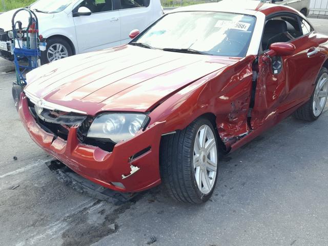 1C3AN69LX4X001745 - 2004 CHRYSLER CROSSFIRE RED photo 9