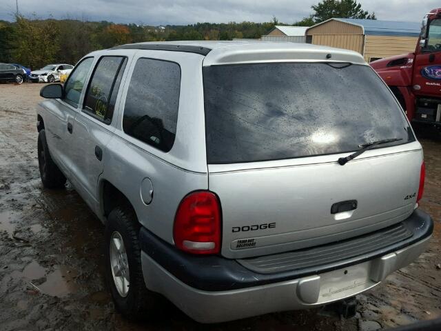 1B4HS28N51F624039 - 2001 DODGE DURANGO SILVER photo 3