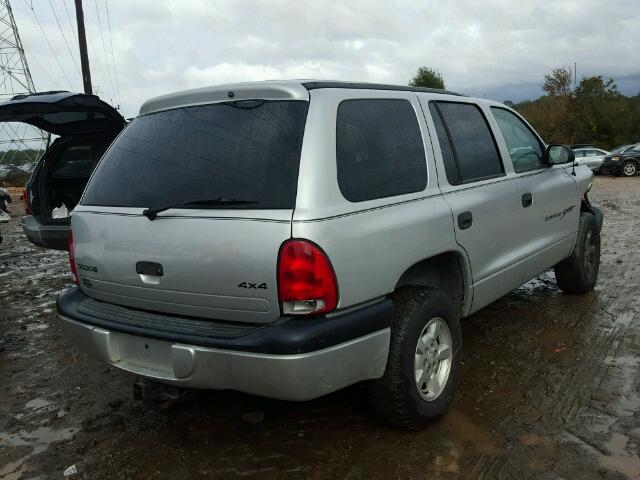 1B4HS28N51F624039 - 2001 DODGE DURANGO SILVER photo 4