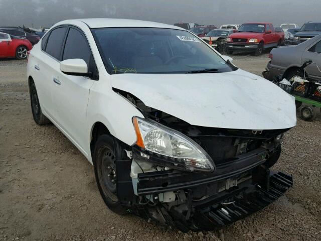 3N1AB7APXEY259551 - 2014 NISSAN SENTRA S WHITE photo 1