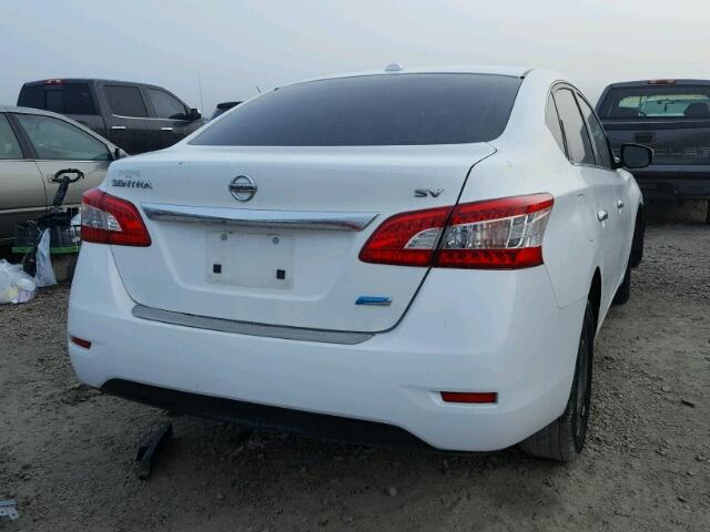 3N1AB7APXEY259551 - 2014 NISSAN SENTRA S WHITE photo 4