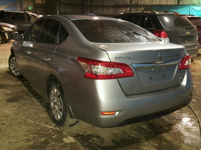 3N1AB7AP2EY228651 - 2014 NISSAN SENTRA S GRAY photo 3