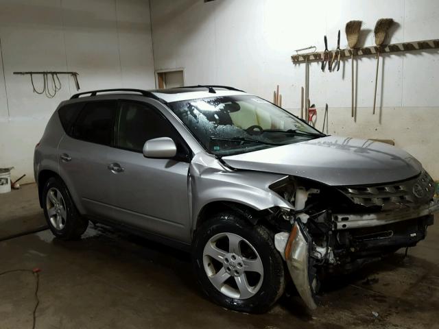 JN8AZ08W54W322370 - 2004 NISSAN MURANO SL SILVER photo 1