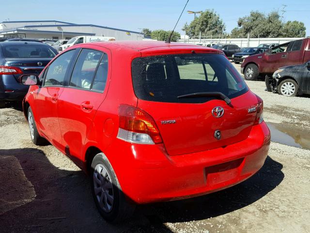 JTDKT903795231783 - 2009 TOYOTA YARIS RED photo 3