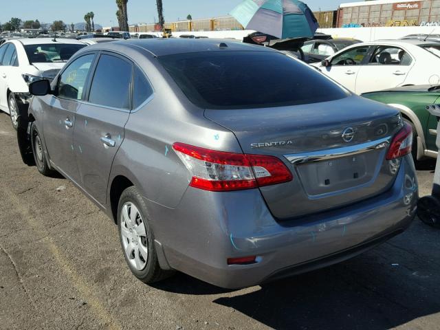 3N1AB7AP2FY249145 - 2015 NISSAN SENTRA S GRAY photo 3