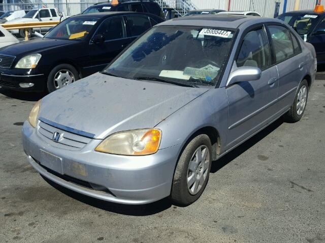 JHMES26702S003244 - 2002 HONDA CIVIC EX SILVER photo 2